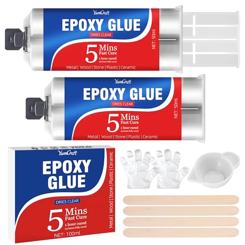 Epoxidkleber 100ml, 2 Komponenten Kleber, Transparent 5 Minuten Epoxidharz Kleber, High-Performance Alleskleber, Verwendet, um Metall, Kunststoff, Holz, Stein, Keramik, Glas, Leder zu Reparieren Epoxidkleber 100ml, 2 Komponenten Kleber, Transparent 5 Minuten Epoxidharz Kleber, High-Performance Alleskleber, Verwendet, um Metall, Kunststoff, Holz, Stein, Keramik, Glas, Leder zu Reparieren von YumCraft