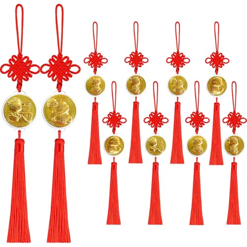 10 Stück 2025 Chinesisches Jahr des Schlange Glücksbringer Gold Hängend Chinesisches Feng Shui Dekor Neujahr Bonsai Anhänger Für Schlange Jahr Zuhause Auto Urlaub Dekor 10 Stück 2025 Chinesisches Jahr des Schlange Glücksbringer Gold Hängend Chinesisches Feng Shui Dekor Neujahr Bonsai Anhänger Für Schlange Jahr Zuhause Auto Urlaub Dekor von YumSur