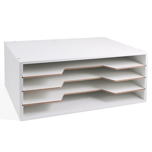 Yumkfoi 30,5 x 45,7 cm Baupapier-Organizer, 4-stöckiges Papier-Aufbewahrungsregal, Schreibtisch-Organizer, Aktenhalter und Briefablage für Büro, Zuhause, Klassenzimmer Yumkfoi 30,5 x 45,7 cm Baupapier-Organizer, 4-stöckiges Papier-Aufbewahrungsregal, Schreibtisch-Organizer, Aktenhalter und Briefablage für Büro, Zuhause, Klassenzimmer von Yumkfoi