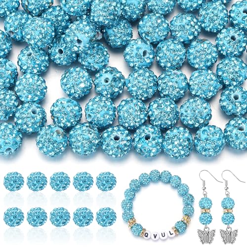 150 Stück 10 mm Strass-Perlen für die Schmuckherstellung, glänzende runde Shamballa-Disco-Perlen, glitzernd, Strass, Tonperlen für selbstgemachte Halsketten, Armbänder, Ohrringe, Schmuckherstellung 150 Stück 10 mm Strass-Perlen für die Schmuckherstellung, glänzende runde Shamballa-Disco-Perlen, glitzernd, Strass, Tonperlen für selbstgemachte Halsketten, Armbänder, Ohrringe, Schmuckherstellung von Yumttero