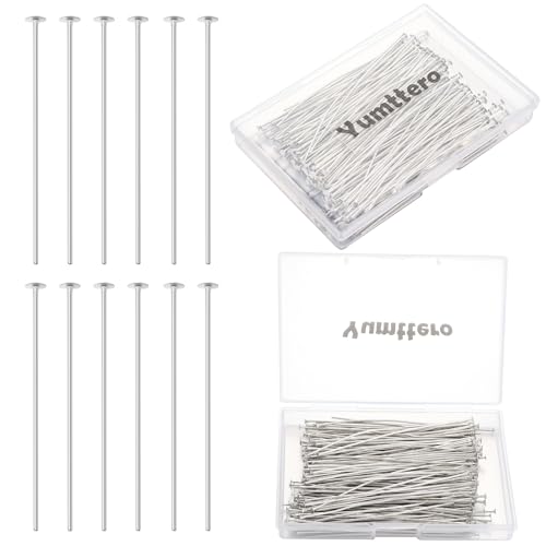 200 Stück 70 mm 21 Gauge Kopfstifte für Schmuckherstellung Augennadeln Kugelstifte Yumttero gerade Kopfstifte für Handwerk Ohrringe Armband Halskette Anhänger Schmuckherstellung (Kopfnadeln 200 Stück 70 mm 21 Gauge Kopfstifte für Schmuckherstellung Augennadeln Kugelstifte Yumttero gerade Kopfstifte für Handwerk Ohrringe Armband Halskette Anhänger Schmuckherstellung (Kopfnadeln von Yumttero