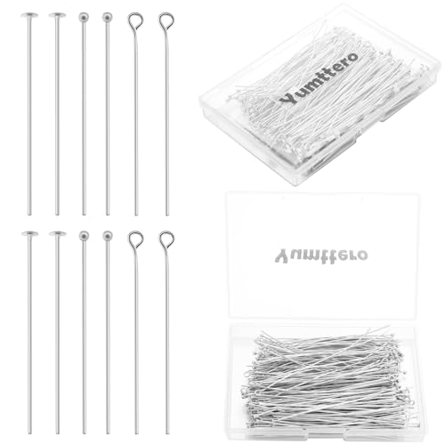 210 Stück 70 mm 21 Gauge Augennadeln Kopfstifte Kugelstifte für Schmuckherstellung, Yumttero gerade, gemischte Pins für Handwerk, Ohrringe, Armbänder, Halsketten, Anhänger, Schmuckherstellung 210 Stück 70 mm 21 Gauge Augennadeln Kopfstifte Kugelstifte für Schmuckherstellung, Yumttero gerade, gemischte Pins für Handwerk, Ohrringe, Armbänder, Halsketten, Anhänger, Schmuckherstellung von Yumttero