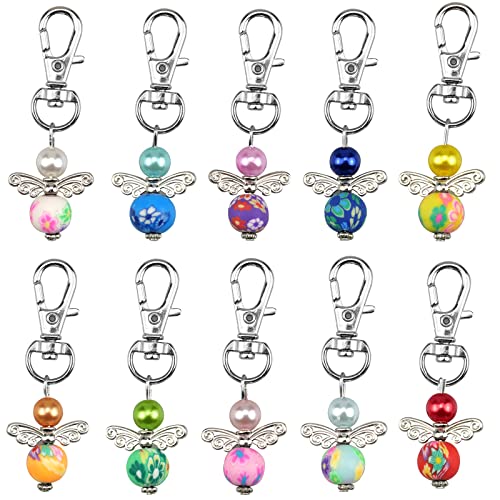 YunBey 10 Stück Schutzengel Anhänger Mini Geschenke, Schutzengel Schlüsselanhänger, Perlenengel Anhänger Gastgeschenk für Hochzeit, Mitbringsel Weihnachten, Kommunion Deko YunBey 10 Stück Schutzengel Anhänger Mini Geschenke, Schutzengel Schlüsselanhänger, Perlenengel Anhänger Gastgeschenk für Hochzeit, Mitbringsel Weihnachten, Kommunion Deko von YunBey