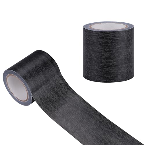 YunBey Klebeband Holzoptik Holzmaserung Reparatur Klebefolie Dunkelgrau Holz Klebeband für Möbel Klebefolie Holzoptik für Tisch Türen Bordüre Boden (5,7cm x 4,57m) von YunBey