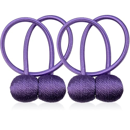 YunSchauen Magnetische Vorhang Raffhalter, 2 Stück Gardinenhalter Schnallen Vorhang Halter für Haus Dekoration, Haken Clip für Schlafzimmer Büro Dekorativer Vorhang, Violett YunSchauen Magnetische Vorhang Raffhalter, 2 Stück Gardinenhalter Schnallen Vorhang Halter für Haus Dekoration, Haken Clip für Schlafzimmer Büro Dekorativer Vorhang, Violett von YunSchauen