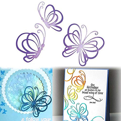 Stanzformen für Kartenherstellung, 3 Stück niedliche Schmetterlinge aus Metall für DIY Scrapbooking Album Prägung Foto Handwerk Papier Karten dekorative Handwerk von YunTrip