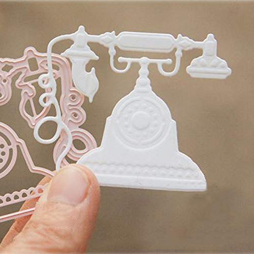 Stanzformen für Kartenherstellung, YunTrip Retro Telefon Metall Stanzformen für DIY Scrapbooking Album Prägung Foto Handwerk Papier Karten Dekorative Handwerk von YunTrip
