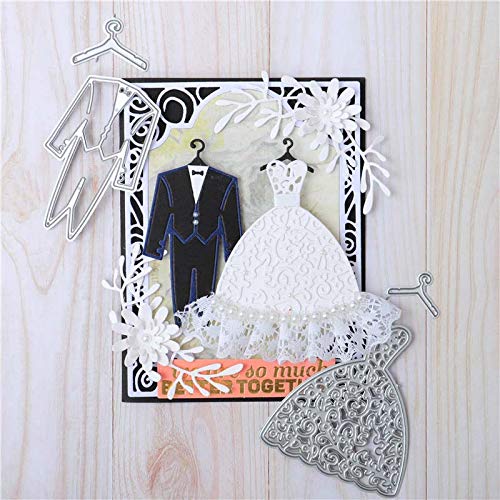 YunTrip Metall-Stanzformen, Stanzschablonen für Hochzeitskleid, für Bastelarbeiten, Scrapbooking, Foto, dekorative Prägeschablonen für Einladungen und Karten YunTrip Metall-Stanzformen, Stanzschablonen für Hochzeitskleid, für Bastelarbeiten, Scrapbooking, Foto, dekorative Prägeschablonen für Einladungen und Karten von YunTrip