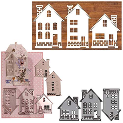 YunTrip Stanzformen für Kartenherstellung, 3 Stück, Haus-Metall-Stanzformen für Heimwerker, Scrapbooking, Alben, Prägung, Foto, Basteln, Papier, Karten, dekorative Bastelarbeiten YunTrip Stanzformen für Kartenherstellung, 3 Stück, Haus-Metall-Stanzformen für Heimwerker, Scrapbooking, Alben, Prägung, Foto, Basteln, Papier, Karten, dekorative Bastelarbeiten von YunTrip