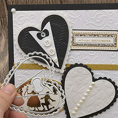 YunTrip Stanzformen für Kartenherstellung, Herzform, Fliege, Metall, Stanzformen für Bastelarbeiten, Scrapbooking, Alben, Prägung, Foto, Basteln, Papier, Karten, dekorative Bastelarbeiten von YunTrip