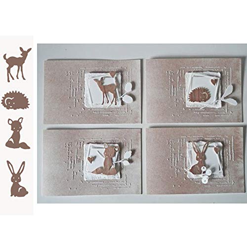 YunTrip Stanzformen für Kartenherstellung, Kaninchen, Fuchs, Hirsch, Igel, Tiere, Metall-Stanzformen, Schablone für Bastelarbeiten, Scrapbooking, Alben, Prägung, Foto, Basteln, Papier, Karten YunTrip Stanzformen für Kartenherstellung, Kaninchen, Fuchs, Hirsch, Igel, Tiere, Metall-Stanzformen, Schablone für Bastelarbeiten, Scrapbooking, Alben, Prägung, Foto, Basteln, Papier, Karten von YunTrip