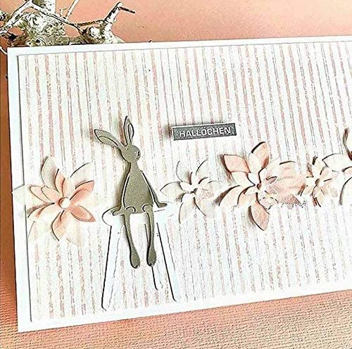 YunTrip Stanzformen für Kartenherstellung, Kaninchenbank aus Metall für DIY Scrapbooking, Alben, Prägung, Foto, Basteln, Papier, Karten, dekorative Bastelarbeiten von YunTrip