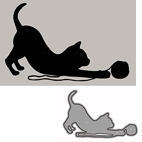 YunTrip Stanzformen für Kartenherstellung, Motiv: spielende Katze, Metall-Stanzschablone für DIY Scrapbooking, Album, Prägung, Foto, Basteln, Papierkarten, dekorative Bastelarbeiten YunTrip Stanzformen für Kartenherstellung, Motiv: spielende Katze, Metall-Stanzschablone für DIY Scrapbooking, Album, Prägung, Foto, Basteln, Papierkarten, dekorative Bastelarbeiten von YunTrip
