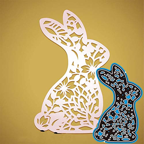 YunTrip Stanzformen für Kartenherstellung, Osterhase, Hase, Metall, Stanzformen für Bastelarbeiten, Scrapbooking, Alben, Prägung, Foto, Basteln, Papier, Karten, dekorative Bastelarbeiten von YunTrip