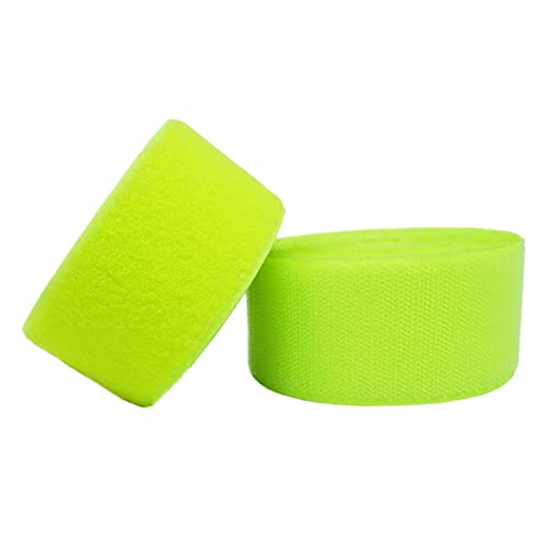 YunYunStrap 25mm breit Fluoreszierendes Gelb Annähen Klettband nicht klebendes Nylongewebe Befestigungsset für Handtaschen Kleidung Schuhe Rucksäcke DIY Handwerk von YunYunStrap