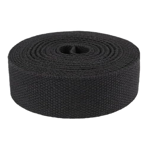 YunYunStrap 30mm breites Baumwoll-Gurtband | Leichte Gurte für Kunst und Handwerk | 10 Yards Beige Schwarz Weiß von YunYunStrap