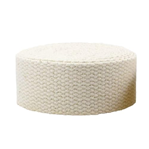 YunYunStrap 30mm breites Baumwoll-Gurtband | Leichte Gurte für Kunst und Handwerk | 10 Yards Beige Schwarz Weiß von YunYunStrap
