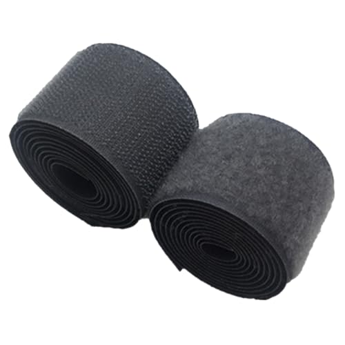 YunYunStrap 50mm breit Dunkelgrau Annähen Klettband nicht klebendes Nylongewebe Befestigungsset für Handtaschen Kleidung Schuhe Rucksäcke DIY Handwerk von YunYunStrap