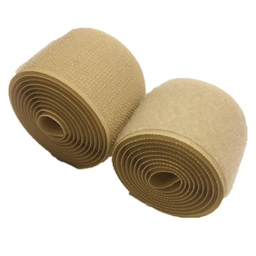 YunYunStrap 50mm breit Khaki Annähen Klettband nicht klebendes Nylongewebe Befestigungsset für Handtaschen Kleidung Schuhe Rucksäcke DIY Handwerk von YunYunStrap