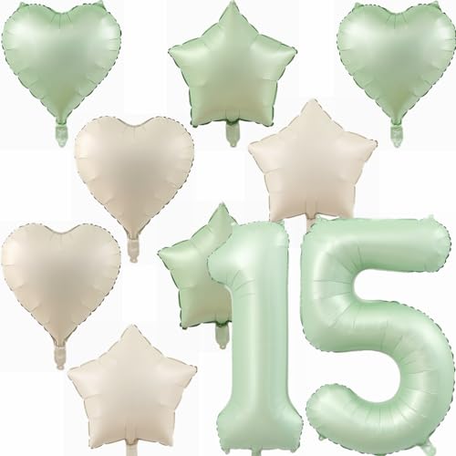 Yunchu Online 15. Geburtstagsdeko Jungen & Mädchen Grün Luftballons Deko 40" Folienballon Zahl 15 Luftballon Geburtstag Party Deko Yunchu Online 15. Geburtstagsdeko Jungen & Mädchen Grün Luftballons Deko 40" Folienballon Zahl 15 Luftballon Geburtstag Party Deko von Yunchu Online