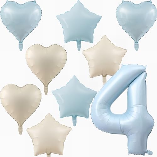 Yunchu Online 4. Geburtstagsdeko Jungen Mädche Blau Luftballons Deko Luftballons 4 Blau 40" Folienballon Zahl 4 Luftballon Geburtstag Zahl 4 Blau Jungen Deko für Mädchen 4. Geburtstag Party Deko von Yunchu Online
