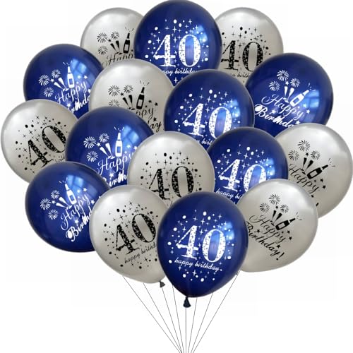 Yunchu Online 40. Geburtstag Luftballons Happy 40th Birthday Ballons Blau Silber 40. Geburtstag Dekoration 40 Jubiläum Geburtstagsparty Deko für Mädchen Jungen 40. Geburtstag Jubiläum Zubehör Yunchu Online 40. Geburtstag Luftballons Happy 40th Birthday Ballons Blau Silber 40. Geburtstag Dekoration 40 Jubiläum Geburtstagsparty Deko für Mädchen Jungen 40. Geburtstag Jubiläum Zubehör von Yunchu Online
