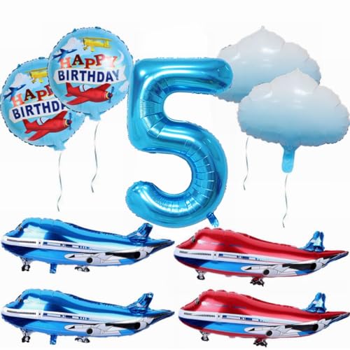 Yunchu Online 5. Flugzeug Geburtstag Dekoration Großer Blauer Rot Flugzeug Ballon Flugzeug Geburtstag Ballon Flugzeug Cloud Folienballons Flugzeug Geburtstag Party Set für 5 Geburtstag Junge Mädchen Yunchu Online 5. Flugzeug Geburtstag Dekoration Großer Blauer Rot Flugzeug Ballon Flugzeug Geburtstag Ballon Flugzeug Cloud Folienballons Flugzeug Geburtstag Party Set für 5 Geburtstag Junge Mädchen von Yunchu Online