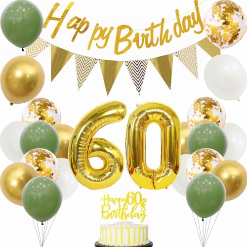 Yunchu Online 60 Geburtstag Deko Frauen Manner 60 Jahre Geburtstag Party Dekoration 60. Geburtstag Tortendeko Sage Grün Weiß Gold Party Ballons für Geburtstagsdeko 60 Jahre Geburtstag Party Dekoration Yunchu Online 60 Geburtstag Deko Frauen Manner 60 Jahre Geburtstag Party Dekoration 60. Geburtstag Tortendeko Sage Grün Weiß Gold Party Ballons für Geburtstagsdeko 60 Jahre Geburtstag Party Dekoration von Yunchu Online