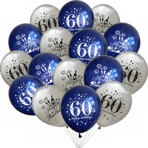 Yunchu Online 60. Geburtstag Luftballons Happy 60th Birthday Ballons Blau Silber 60. Geburtstag Dekoration 60 Jubiläum Geburtstagsparty Deko für Mädchen Jungen 60. Geburtstag Jubiläum Zubehör Yunchu Online 60. Geburtstag Luftballons Happy 60th Birthday Ballons Blau Silber 60. Geburtstag Dekoration 60 Jubiläum Geburtstagsparty Deko für Mädchen Jungen 60. Geburtstag Jubiläum Zubehör von Yunchu Online