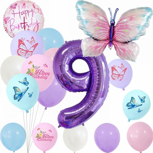 Yunchu Online 9. Geburtstagsdeko Mädche Lila Schmetterling Geburtstag Deko 9.Schmetterling Geburtstag Party Set Kindergeburtstag Party Deko für Mädchen Geburtstags Schmetterlinge Party Deko Yunchu Online 9. Geburtstagsdeko Mädche Lila Schmetterling Geburtstag Deko 9.Schmetterling Geburtstag Party Set Kindergeburtstag Party Deko für Mädchen Geburtstags Schmetterlinge Party Deko von Yunchu Online