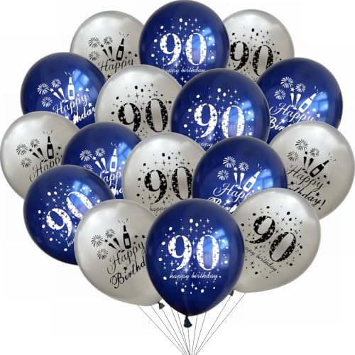 Yunchu Online 90. Geburtstag Luftballons Happy 90th Birthday Ballons Blau Silber 90. Geburtstag Dekoration 90 Jubiläum Geburtstagsparty Deko für Mädchen Jungen 90. Geburtstag Jubiläum Zubehör Yunchu Online 90. Geburtstag Luftballons Happy 90th Birthday Ballons Blau Silber 90. Geburtstag Dekoration 90 Jubiläum Geburtstagsparty Deko für Mädchen Jungen 90. Geburtstag Jubiläum Zubehör von Yunchu Online