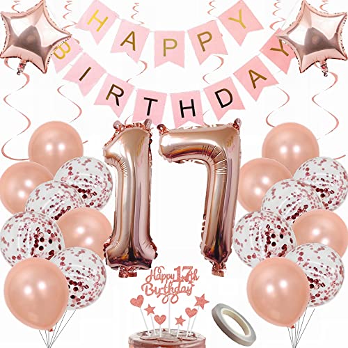 Yunchu Online Luftballon 17. Geburtstag Mädchen Dekoration Rosegold Geburtstag Party Deko 17. Geburtstag Mädchen Tortendeko 17 Geburtstag Mädchen Deko Geschenk 17. Geburtstag Dekoration Ballon Yunchu Online Luftballon 17. Geburtstag Mädchen Dekoration Rosegold Geburtstag Party Deko 17. Geburtstag Mädchen Tortendeko 17 Geburtstag Mädchen Deko Geschenk 17. Geburtstag Dekoration Ballon von Yunchu Online