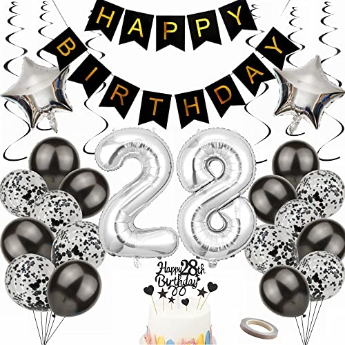 Yunchu Online Luftballon 28. Geburtstag Dekoration 28 Jahr Männer Frauen Black and Silber Party Deko 28. Geburtstag Männer Party Deko 28 Geburtstag Männer Deko Geschenk 28 jahre Geburtstag deko Ballon Yunchu Online Luftballon 28. Geburtstag Dekoration 28 Jahr Männer Frauen Black and Silber Party Deko 28. Geburtstag Männer Party Deko 28 Geburtstag Männer Deko Geschenk 28 jahre Geburtstag deko Ballon von Yunchu Online