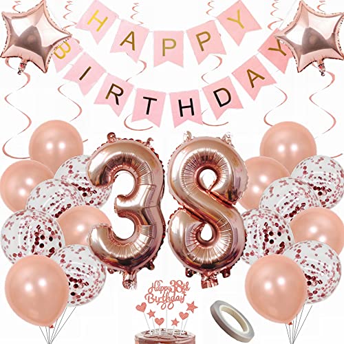 Yunchu Online Luftballon 38. Geburtstag Frauen Dekoration Rosegold Geburtstag Party Deko 38. Geburtstag Frauen Tortendeko 38 Geburtstag Frauen Deko Geschenk 38. Geburtstag Dekoration Ballon Yunchu Online Luftballon 38. Geburtstag Frauen Dekoration Rosegold Geburtstag Party Deko 38. Geburtstag Frauen Tortendeko 38 Geburtstag Frauen Deko Geschenk 38. Geburtstag Dekoration Ballon von Yunchu Online