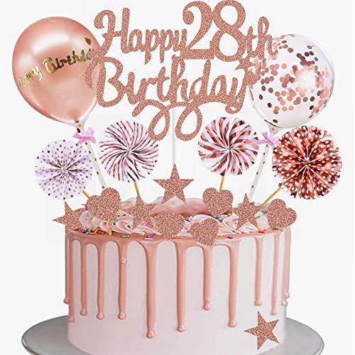 Yunchu Online Tortendeko 28. Geburtstag Frau Happy 28th Birthday Cake Topper Roségold Kuchen Topper 28 jahre Frau Kuchendeko 28. Geburtstag Tortendeko für 28. Geburtstag Cupcake Toppers Yunchu Online Tortendeko 28. Geburtstag Frau Happy 28th Birthday Cake Topper Roségold Kuchen Topper 28 jahre Frau Kuchendeko 28. Geburtstag Tortendeko für 28. Geburtstag Cupcake Toppers von Yunchu Online