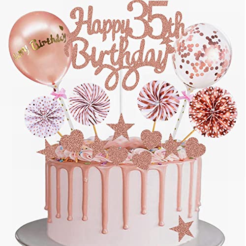 Yunchu Online Tortendeko 35. Geburtstag Frau Happy 35th Birthday Cake Topper Roségold Kuchen Topper 35 jahre Frau Kuchendeko 35. Geburtstag Tortendeko für 35. Geburtstag Cupcake Toppers Yunchu Online Tortendeko 35. Geburtstag Frau Happy 35th Birthday Cake Topper Roségold Kuchen Topper 35 jahre Frau Kuchendeko 35. Geburtstag Tortendeko für 35. Geburtstag Cupcake Toppers von Yunchu Online