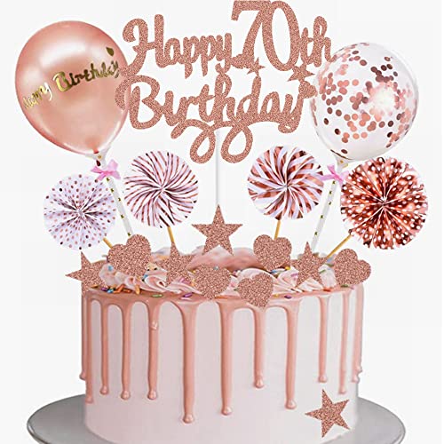 Yunchu Online Tortendeko 70. Geburtstag Frau Happy 70th Birthday Cake Topper Roségold Kuchen Topper 70 jahre Frau Kuchendeko 70. Geburtstag Tortendeko für 70. Geburtstag Cupcake Toppers Yunchu Online Tortendeko 70. Geburtstag Frau Happy 70th Birthday Cake Topper Roségold Kuchen Topper 70 jahre Frau Kuchendeko 70. Geburtstag Tortendeko für 70. Geburtstag Cupcake Toppers von Yunchu Online