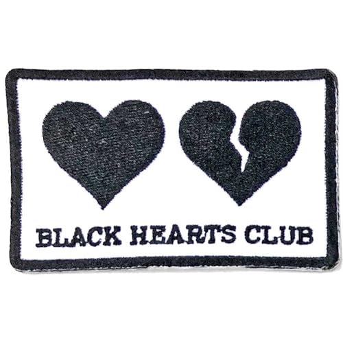 Yungblud - Aufnäher zum Aufbügeln Black Hearts Club - Baumwolle (Einheitsgröße) (Schwarz/Weiß) von Yungblud