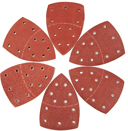 60 Stück Schleifpapier dreieckschleifer 11-Loch 105 x 152 mm je 10 x Korn 40/60/80/120/180/240 für Multischleifer Schleifblätter dreieckige Schleifpads Schleifpapier von AOSGYA