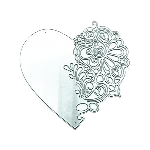Herz Spitze Metall Stanzformen Schablonen für DIY Scrapbooking Dekorative Prägung Papier Karten Vorlage Dekor Stanzformen Metall Stanzformen zum Basteln von Yunnan Sourcing
