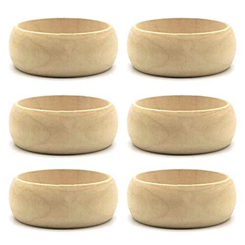 Holz-Armreif, 6 Stück, 6,8 cm, unlackiert, natürlicher runder Holzring für Kunst- und Handwerksprojekte, DIY-Schmuckherstellung, unlackierte Holzarmreifen, 6, One size Holz-Armreif, 6 Stück, 6,8 cm, unlackiert, natürlicher runder Holzring für Kunst- und Handwerksprojekte, DIY-Schmuckherstellung, unlackierte Holzarmreifen, 6, One size von Yunnan Sourcing