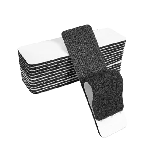 12 Stück Klettband Selbstklebend Extra Stark Doppelseitig - 30x100mm Wiederverwendbare Klettpads für Wand, Metall, Stoff, Boden, Kunststoff, Rückstandsfrei (15kg Belastbar)​ von Yunova