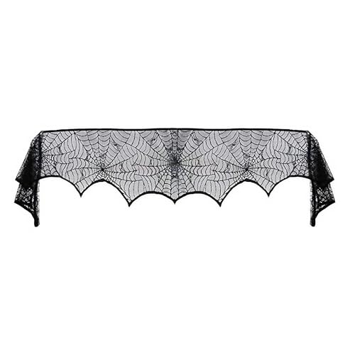 Yunova Halloween Tischläufer Spinnennetz, 45 x 248 cm Schwarzer Spitzen-Tischläufer, Gruselige Deko für Halloween-Partys, Esstische & Themenfeiern, Wiederverwendbar Yunova Halloween Tischläufer Spinnennetz, 45 x 248 cm Schwarzer Spitzen-Tischläufer, Gruselige Deko für Halloween-Partys, Esstische & Themenfeiern, Wiederverwendbar von Yunova