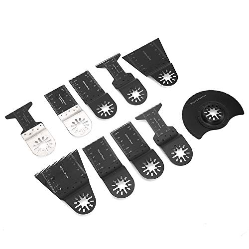 Yunseity 10 Stück Oszillierende Sägebätter Multifungtionales Schnellschmeidwerkzug, Universal-Loch-Multitool-Skneidwerkzug Aus Kohlenstoffhaltigem Stahl für Weiches Heiles, Kunststoffoff Yunseity 10 Stück Oszillierende Sägebätter Multifungtionales Schnellschmeidwerkzug, Universal-Loch-Multitool-Skneidwerkzug Aus Kohlenstoffhaltigem Stahl für Weiches Heiles, Kunststoffoff von Yunseity