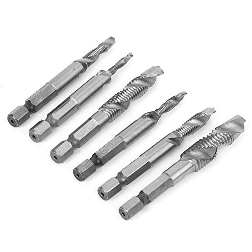 Yunseity Gewindebohrer, Taps 6pcs Sechskantschaft Gewindebohrer Bohrgewindesschneidwerktzeuge Metrische Sechskantschaftbohrer Industriebuch, M3x0, M4x0,7, M5x0,8, M6x1, M6x1, M8x1,25, M10x1, Yunseity Gewindebohrer, Taps 6pcs Sechskantschaft Gewindebohrer Bohrgewindesschneidwerktzeuge Metrische Sechskantschaftbohrer Industriebuch, M3x0, M4x0,7, M5x0,8, M6x1, M6x1, M8x1,25, M10x1, von Yunseity