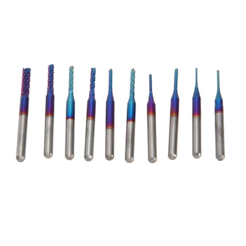 Yunseity Spiralrouter -Bits, Wolframstahl 1/8 -Zoll Schaftschärfe Perfekte Schneidrouter Bits für PCB (0,8-3,0 mm) von Yunseity