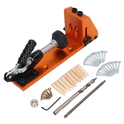 Yunseity Taschenloch -Jig -Kit, Taschenschraube Jig aus Aluminiumlegierung, 10 Mm Bis 30 Mm Klemmberich, 15 Grad Abgezelte BohrfÜHrungen, für Holzbearbeitung Yunseity Taschenloch -Jig -Kit, Taschenschraube Jig aus Aluminiumlegierung, 10 Mm Bis 30 Mm Klemmberich, 15 Grad Abgezelte BohrfÜHrungen, für Holzbearbeitung von Yunseity
