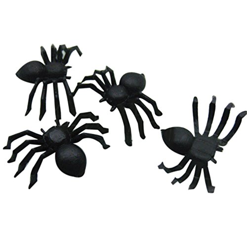 Halloween Deko Herbstdeko Schwarze realistische PC- Halloween Plastikspielzeug Dekoration 20 Witzige Wohnkultur Büroartikel Set Rose (Black, One Size) von Yunyahe
