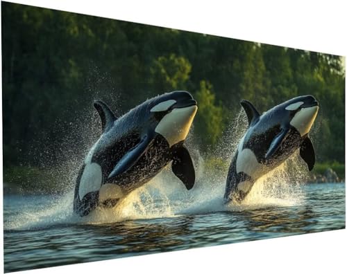 Diamond Painting Delphin Set für Erwachsene, Diamant Painting Bilder Tiere für Basteln Mädchen 8 Jahre Geschenke, 5D DIY Runder Daiments Malerei Stickerei Bilder Anfänger Zuhause Deko 180x90cm L-95 Diamond Painting Delphin Set für Erwachsene, Diamant Painting Bilder Tiere für Basteln Mädchen 8 Jahre Geschenke, 5D DIY Runder Daiments Malerei Stickerei Bilder Anfänger Zuhause Deko 180x90cm L-95 von Yuogyxog