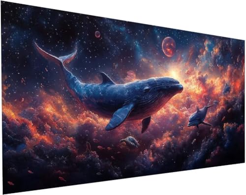 Diamond Painting Delphin Set für Erwachsene, Diamant Painting Bilder Wal für Basteln Mädchen 8 Jahre Geschenke, 5D DIY Runder Daiments Malerei Stickerei Bilder Anfänger für Zuhause Deko 120x60cm L-97 Diamond Painting Delphin Set für Erwachsene, Diamant Painting Bilder Wal für Basteln Mädchen 8 Jahre Geschenke, 5D DIY Runder Daiments Malerei Stickerei Bilder Anfänger für Zuhause Deko 120x60cm L-97 von Yuogyxog